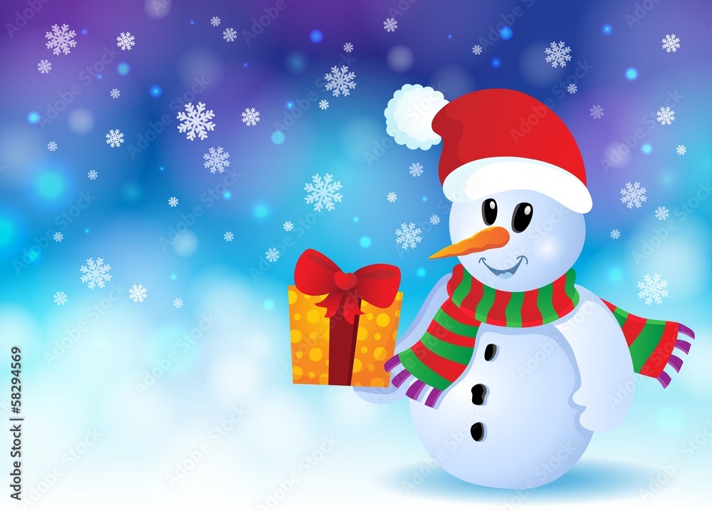 Christmas snowman theme image 3
