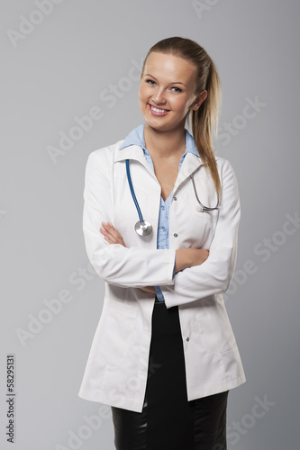 Portrait of beautiful female doctor