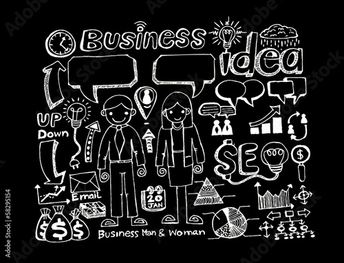 hand draw doodle Business doodles