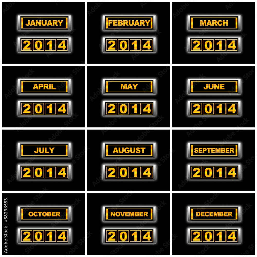 Fototapeta premium Calendar 2014.