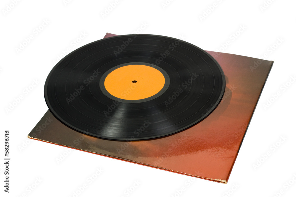 Fototapeta premium Close-up of a gramophone record