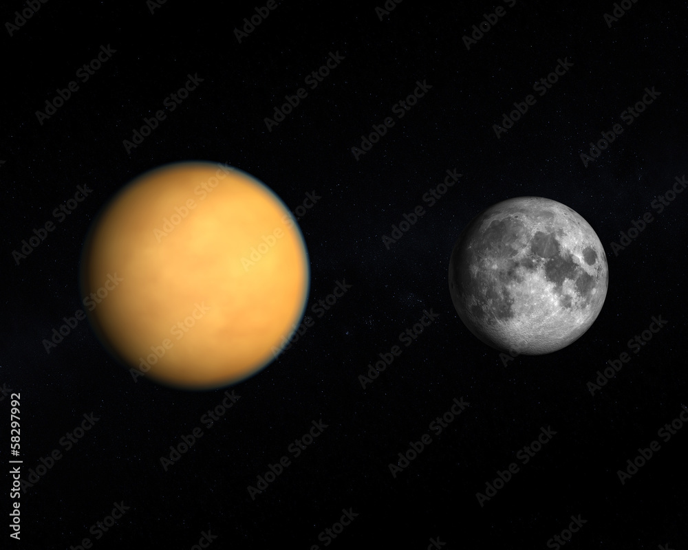 Saturn Moon Titan and the Earth Moon Saturn Moon Titan and the Earth Moon