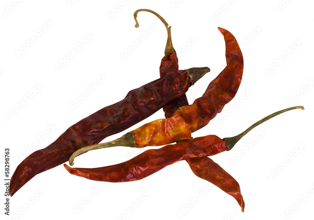 Fototapeta premium Close-up of dried red chili peppers