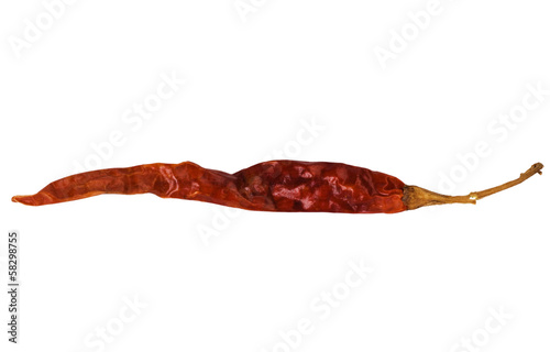 Canvas Print Close-up of a dried red chili pepper