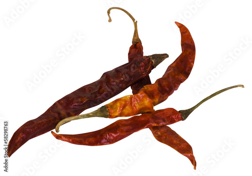 Close-up of dried red chili peppers
