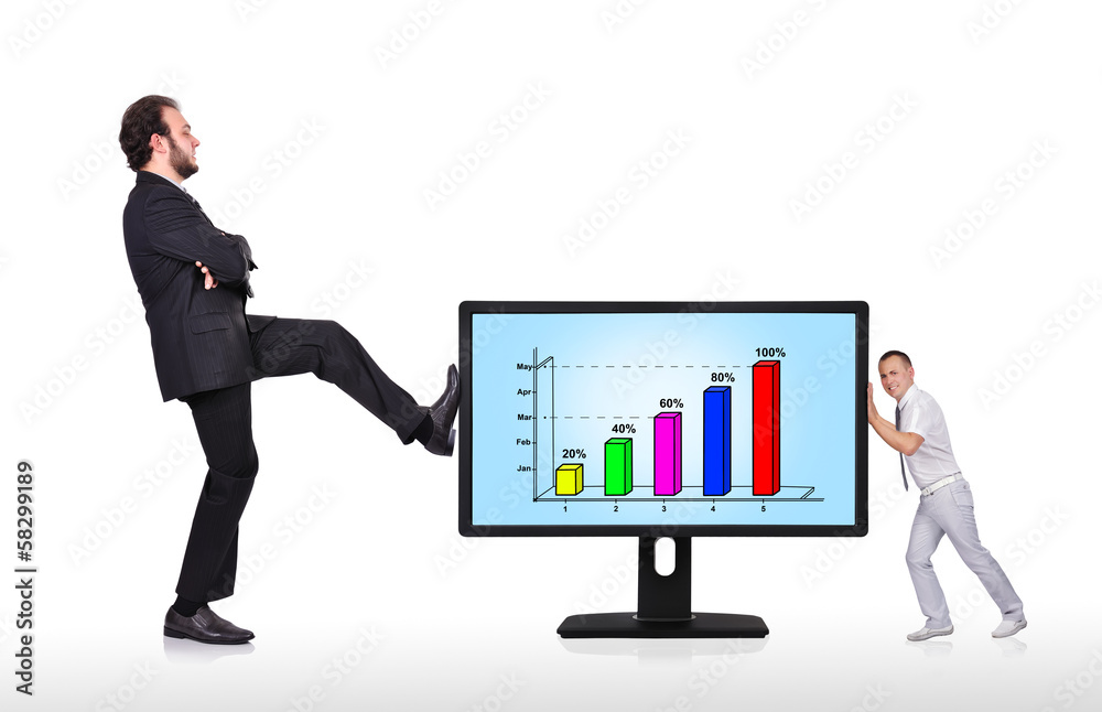 big monitor with chart big monitor with chart