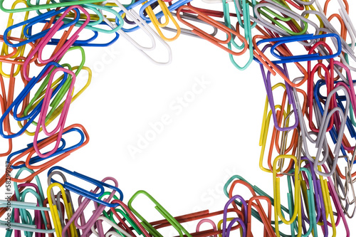 Close-up of assorted paper clips