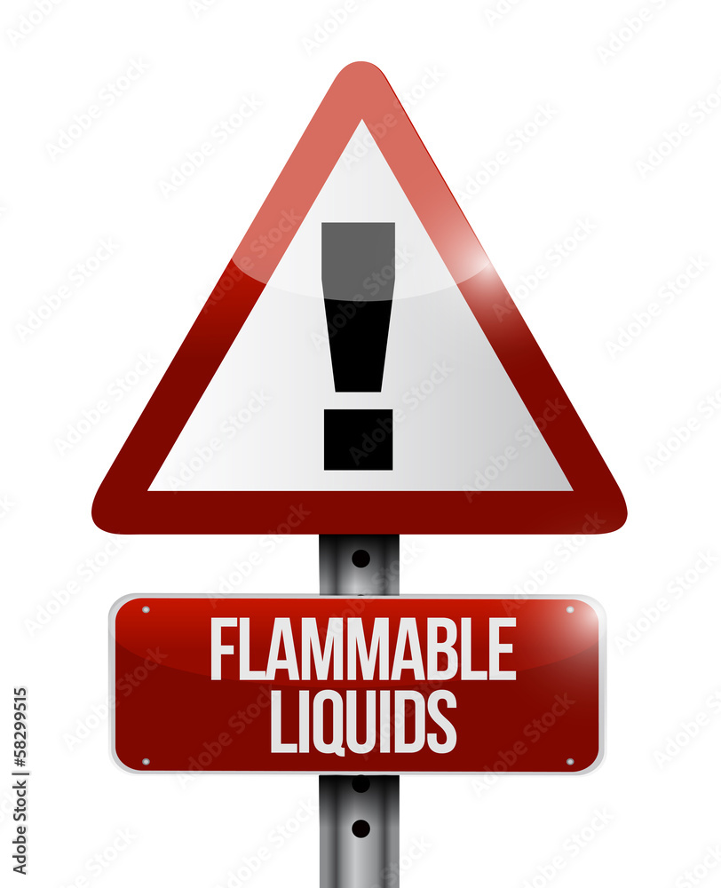 flammable liquids warning road sign illustration flammable liquids warning road sign illustration