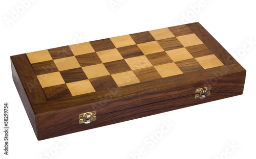 Close-up of a wooden chess box © imagedb.com