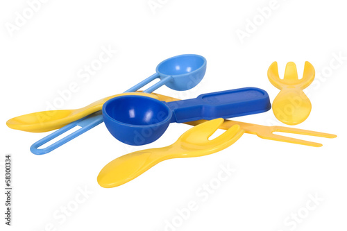 Close-up of assorted spoons and forks