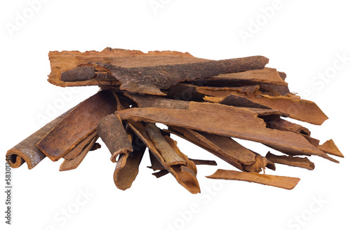 Photography Close-up of a heap of cinnamon sticks
