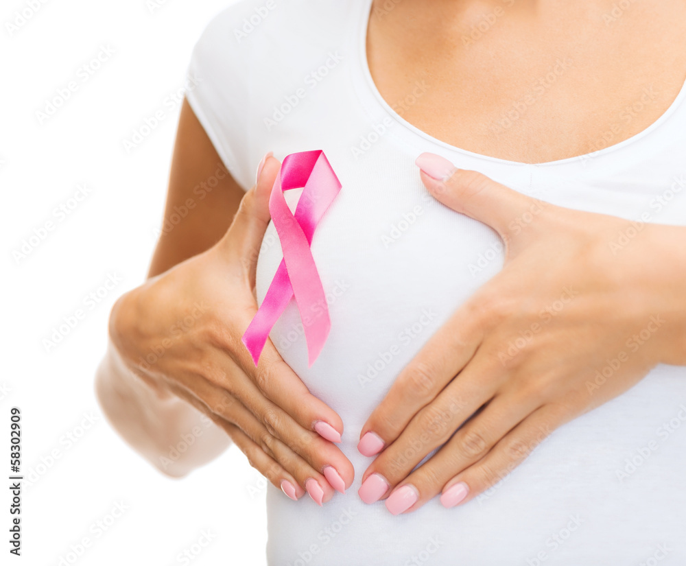 custom made wallpaper toronto digitalwoman with pink cancer awareness ribbon