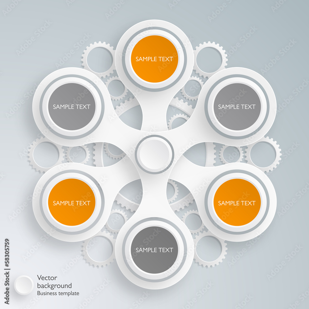 Infographics Vector Background 6-Step Process Infographics Vector Background 6-Step Process