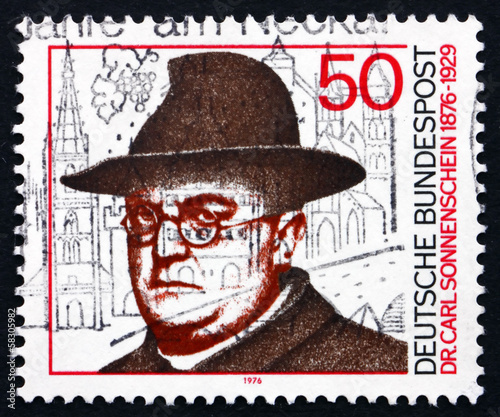 Postage stamp Germany 1976 Dr. Carl Sonnenschein photo