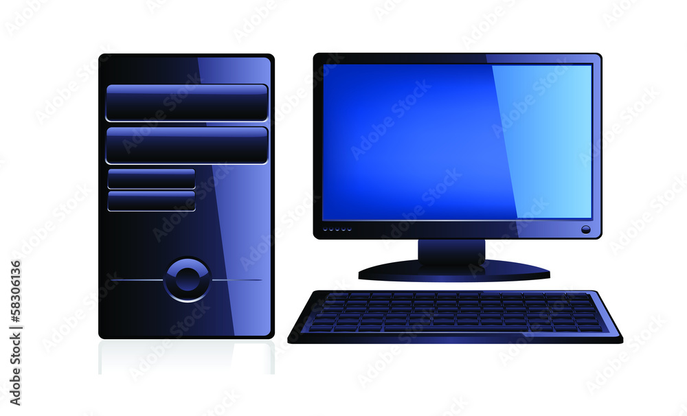 computer with monitor and keyboard computer with monitor and keyboard