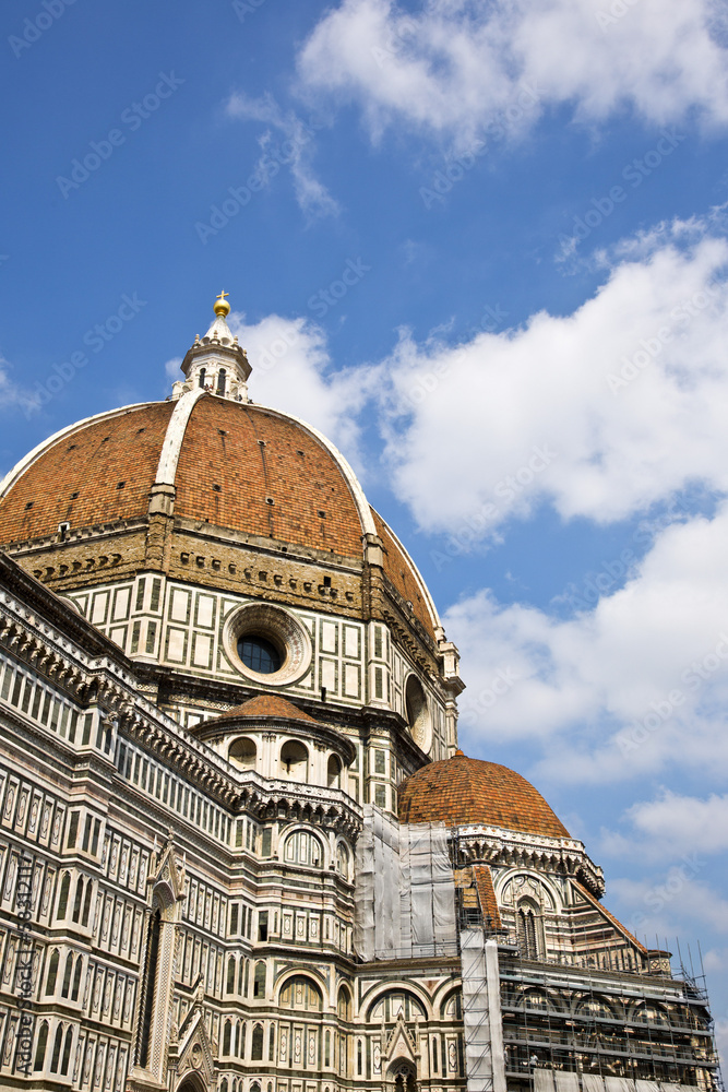 Fototapeta premium Cathedral in a city, Duomo Santa Maria Del Fiore, Piazza Del Duomo, Florence, Tuscany, Italy