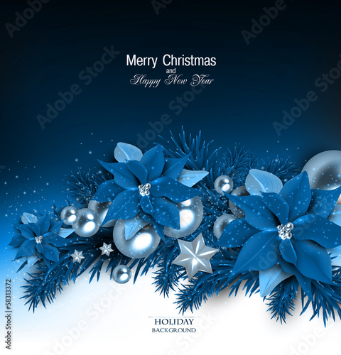 Elegant  background with Christmas garland. Vector illustration