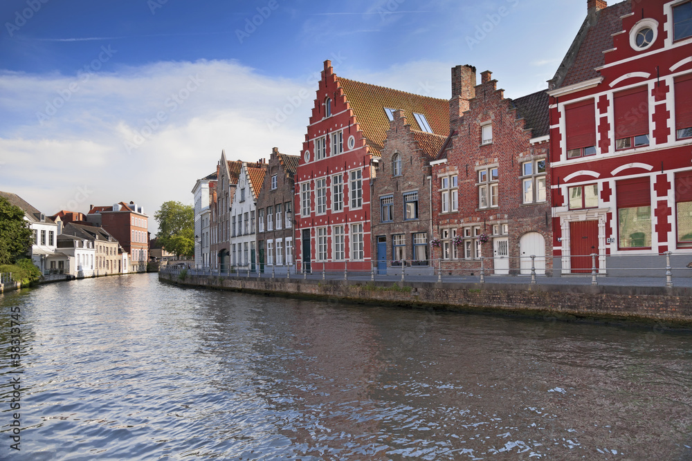Fototapeta premium River channel and buildings