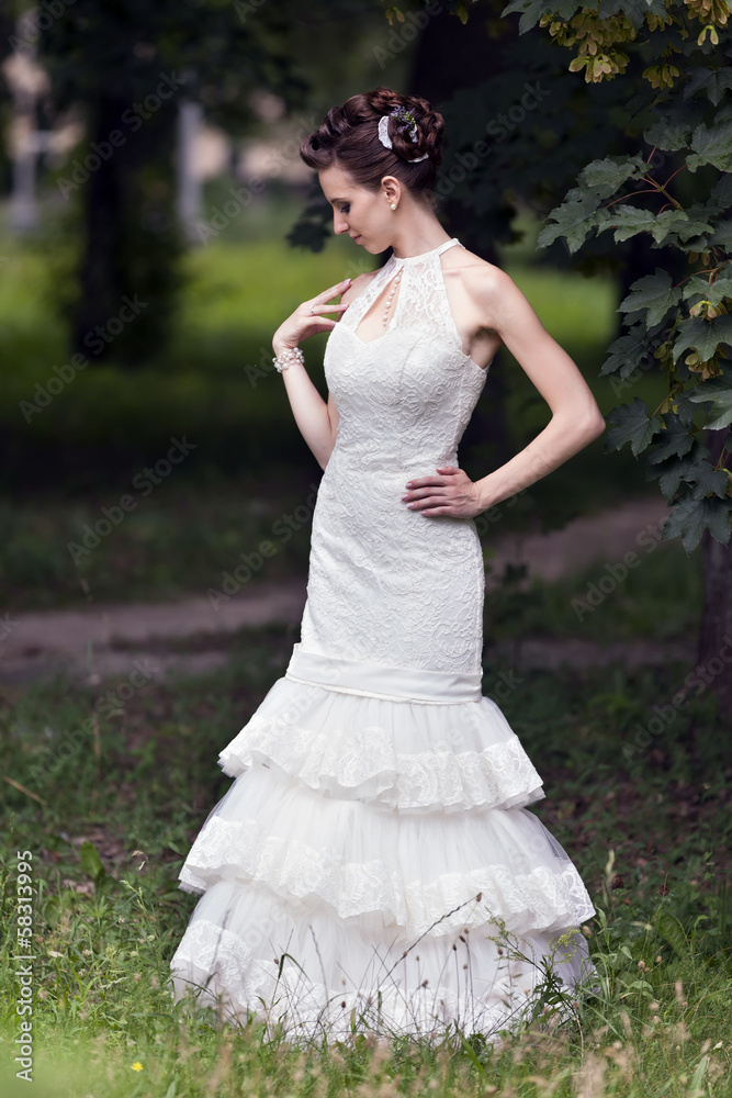Young bride in wedding dress Young bride in wedding dress