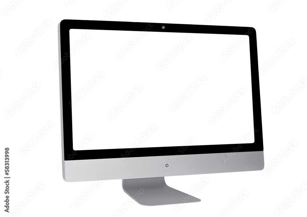 Modern computer. White Screen Modern computer. White Screen