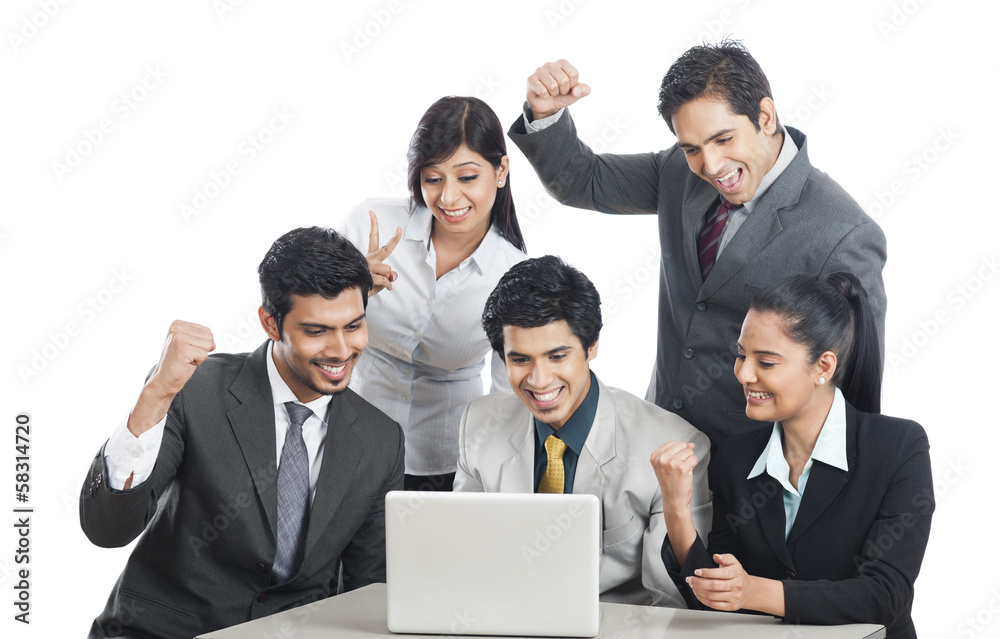 Business executives celebrating their success Business executives celebrating their success