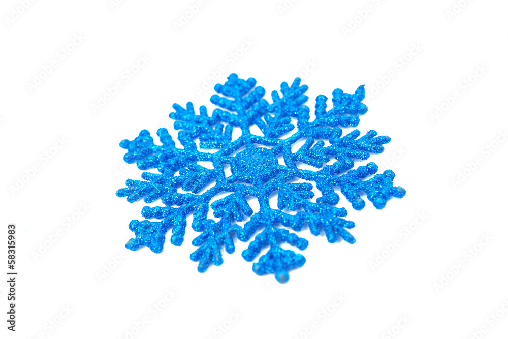blue snowflakes isolated