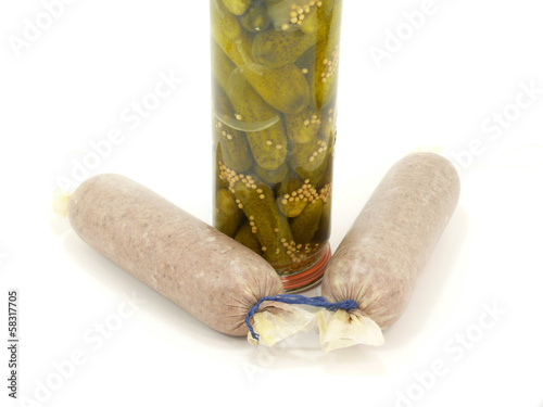 kochwurst und Cornichons photo