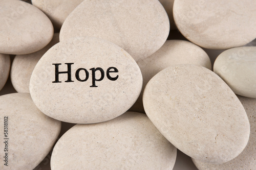 Canvas Print Hope stone
