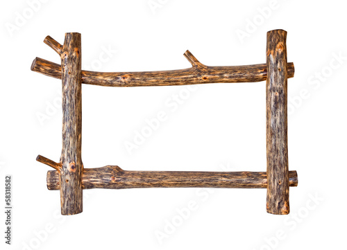 rustic wooden frame