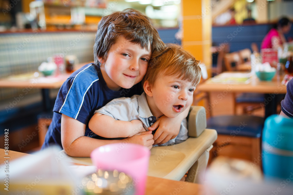 Family at restaurant Family at restaurant