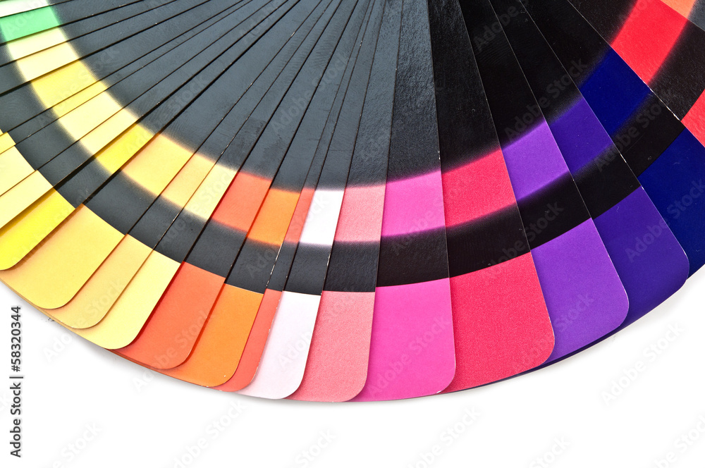 Obraz premium Color guide spectrum swatch samples rainbow on white background