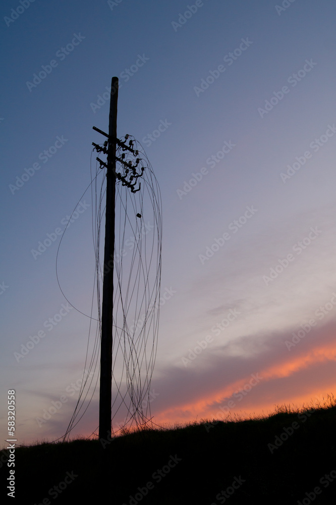 Old electric pole