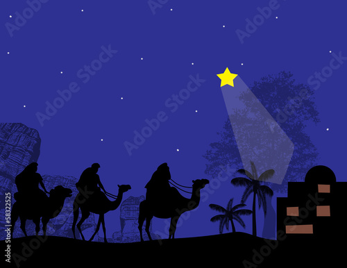 Three Kings and shining star