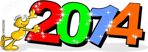Obraz na płótnie New year 2014