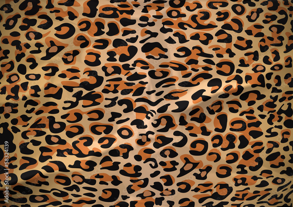 Leopard skin, Repeat pattern With wrinkles Leopard skin, Repeat pattern With wrinkles