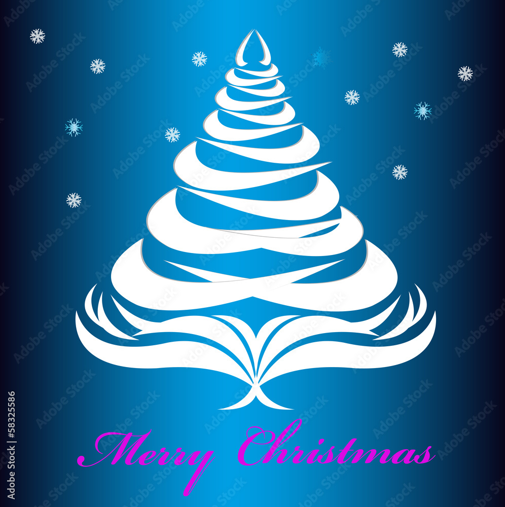 Abstract paper Christmas Tree Eve Template. Vector Abstract paper Christmas Tree Eve Template. Vector