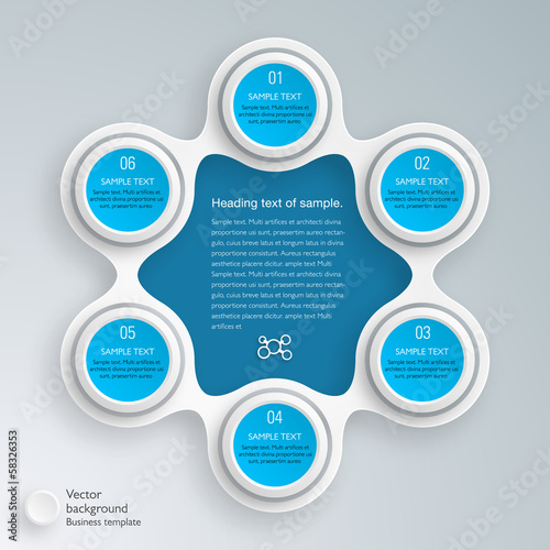 Infographics Vector Background 6-Step Process