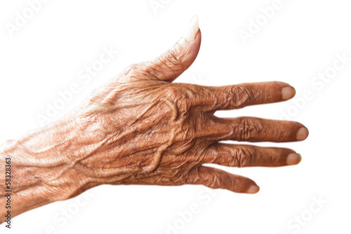 Hands of an old man