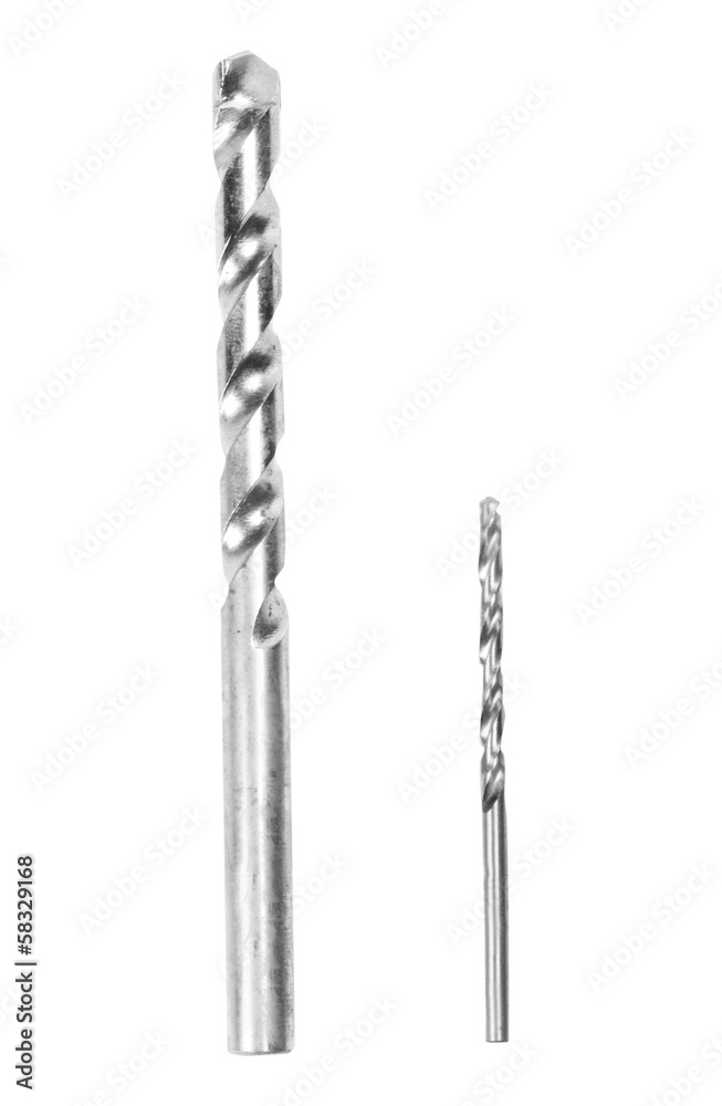 Close-up of two drill bits