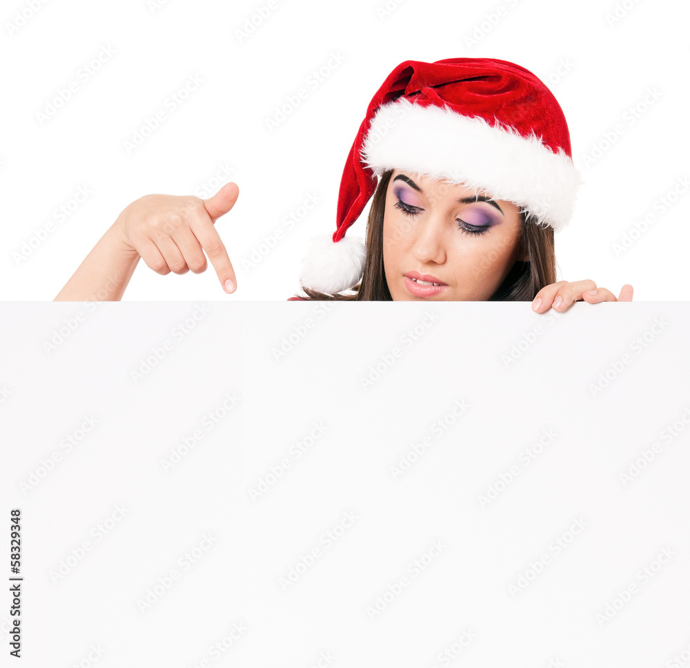 Girl in Santa hat Girl in Santa hat