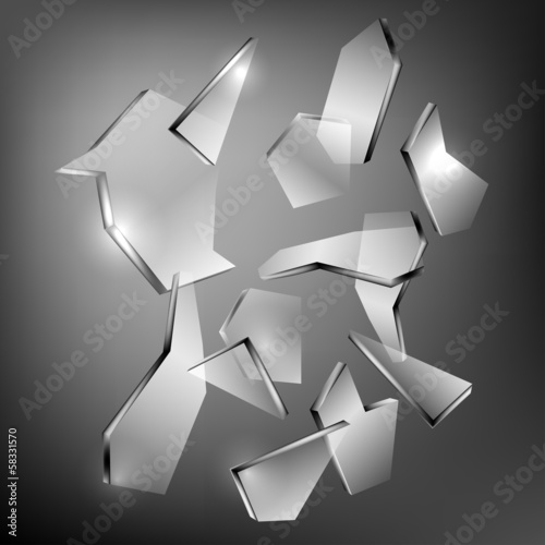 Broken glass eps10