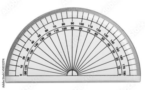 Close-up of a protractor