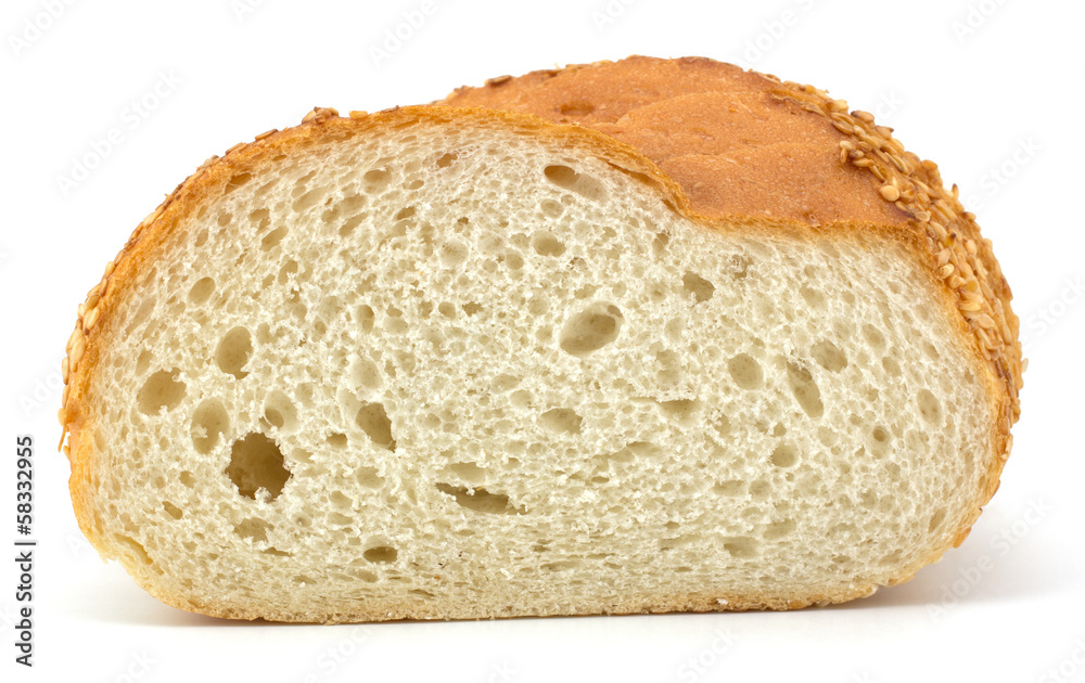 Slices of bread isolated on white background Slices of bread isolated on white background