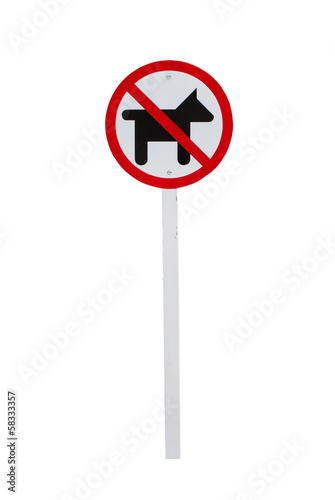 A No Dogs Allowed sign © artcomedy
