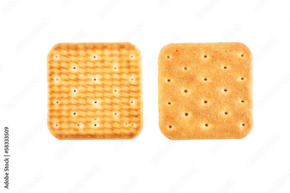 Two crackers on an isolated background Two crackers on an isolated background
