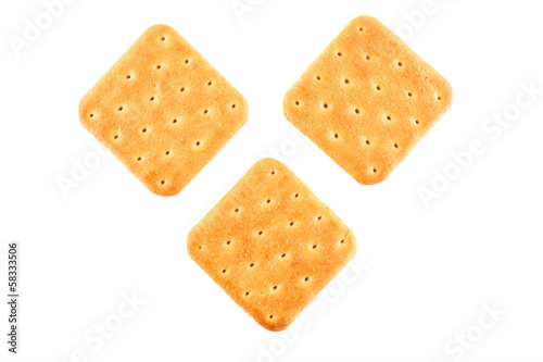 Three crackers top view