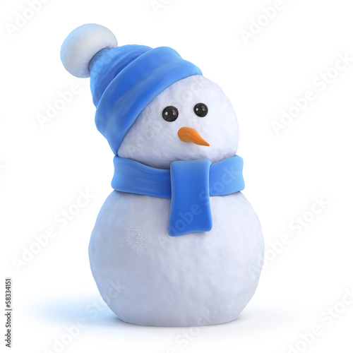 Snowman waits for Christmas