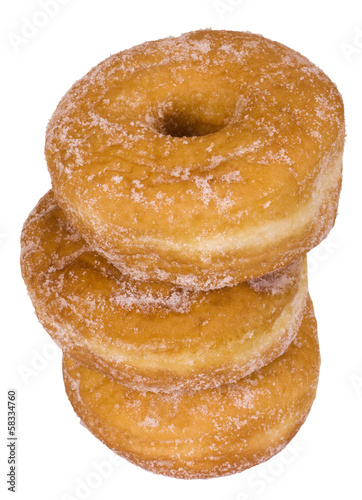 Close-up of stack of donuts