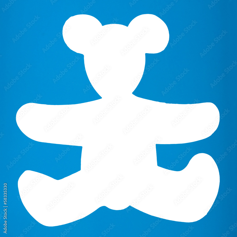 Obraz premium Silhouette of a teddy bear