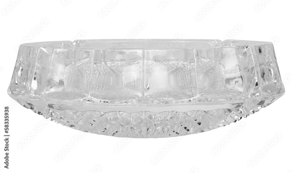 Fototapeta premium Close-up of a crystal ashtray